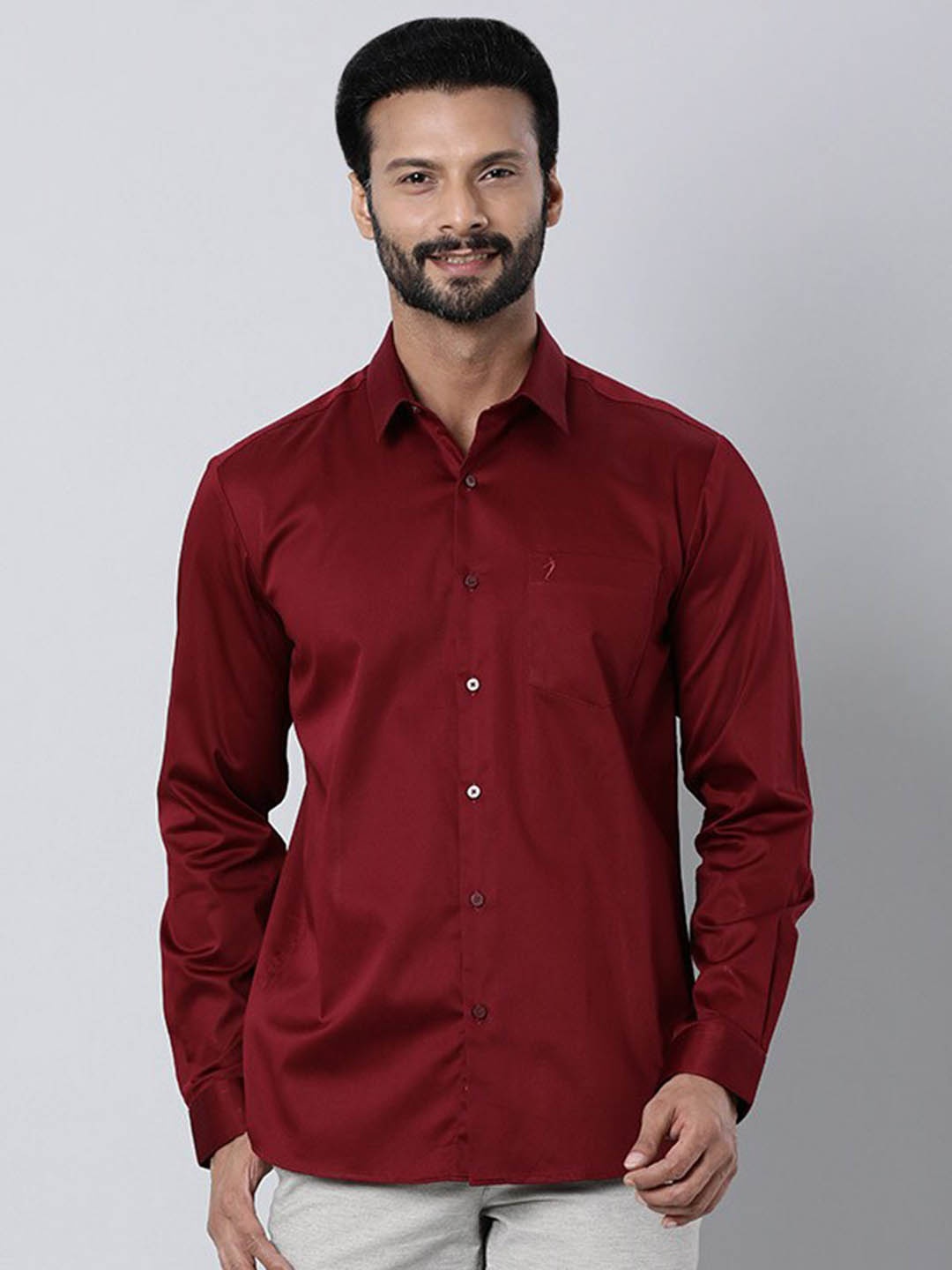 

Indian Terrain Classic Slim Fit Cotton Casual Shirt, Maroon