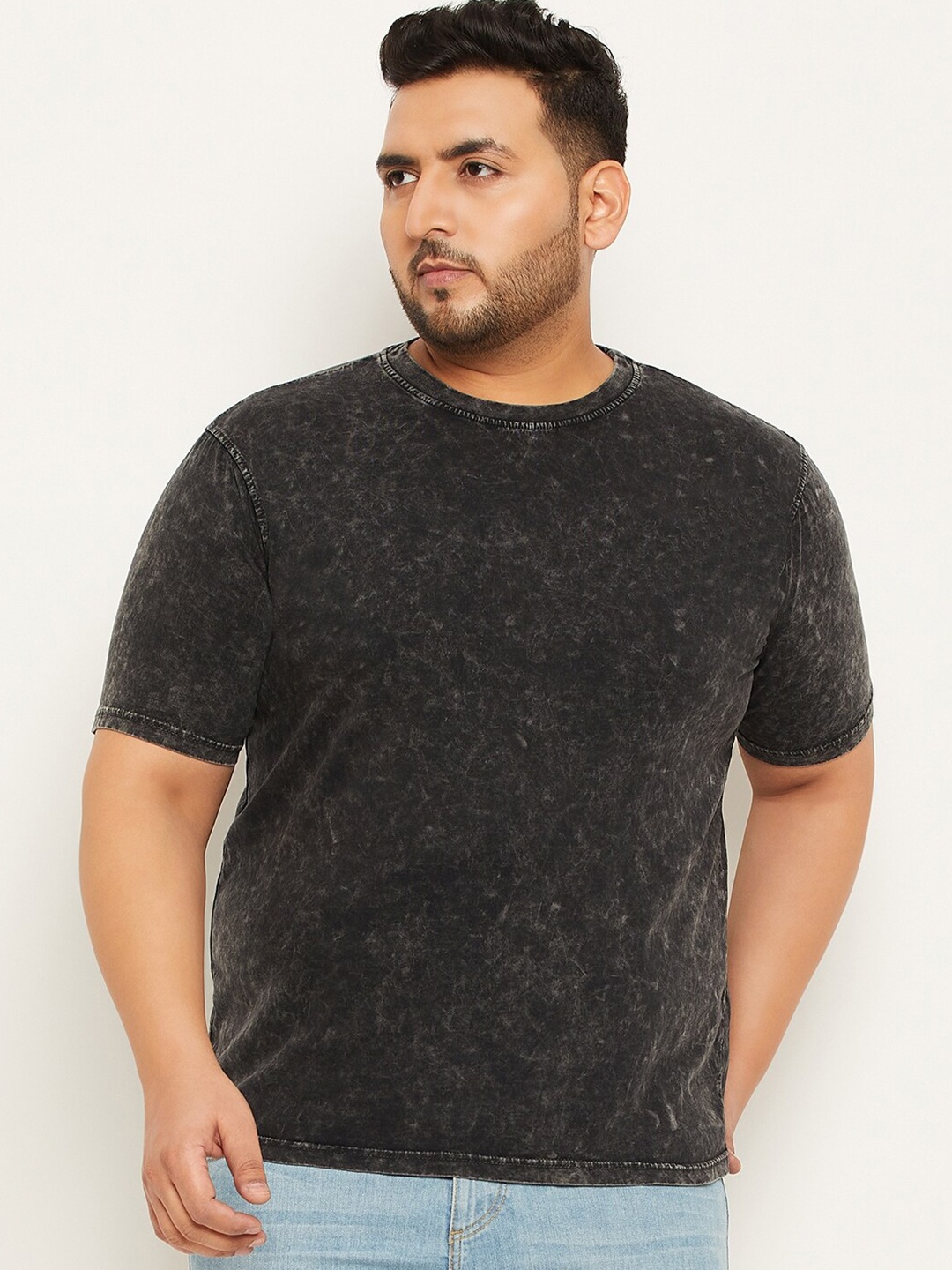 

Skidlers Tie & Dye Pure Cotton Oversized Tucking T-shirt, Black