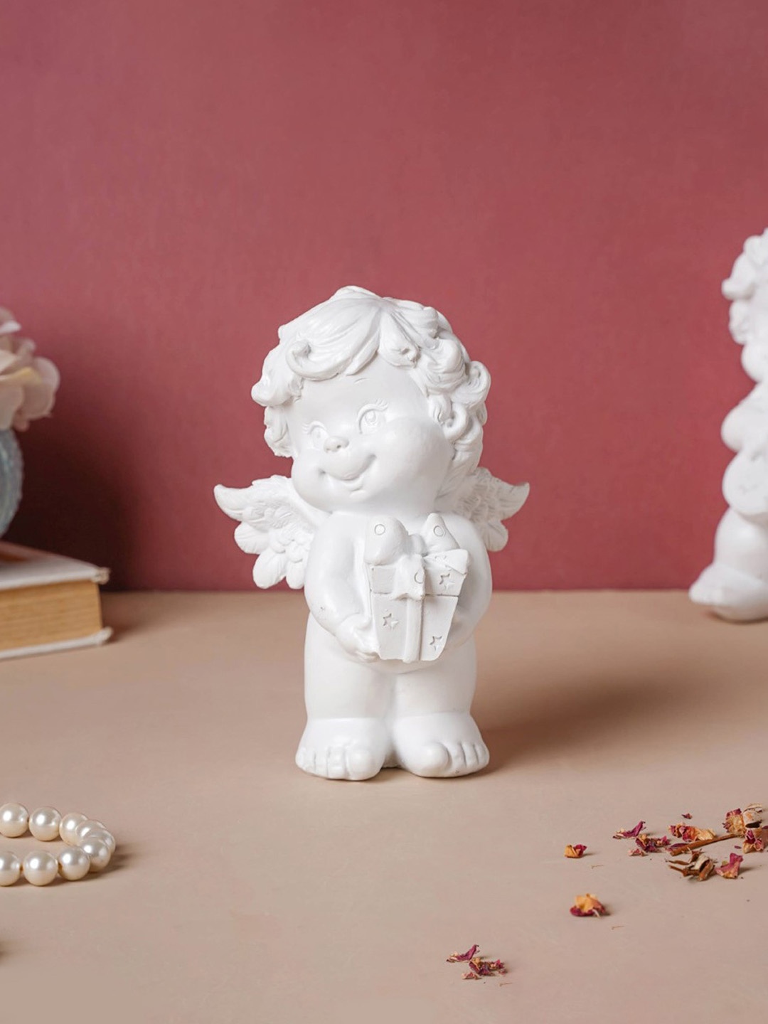 

Nestasia White Baby Angel Figurine Showpiece