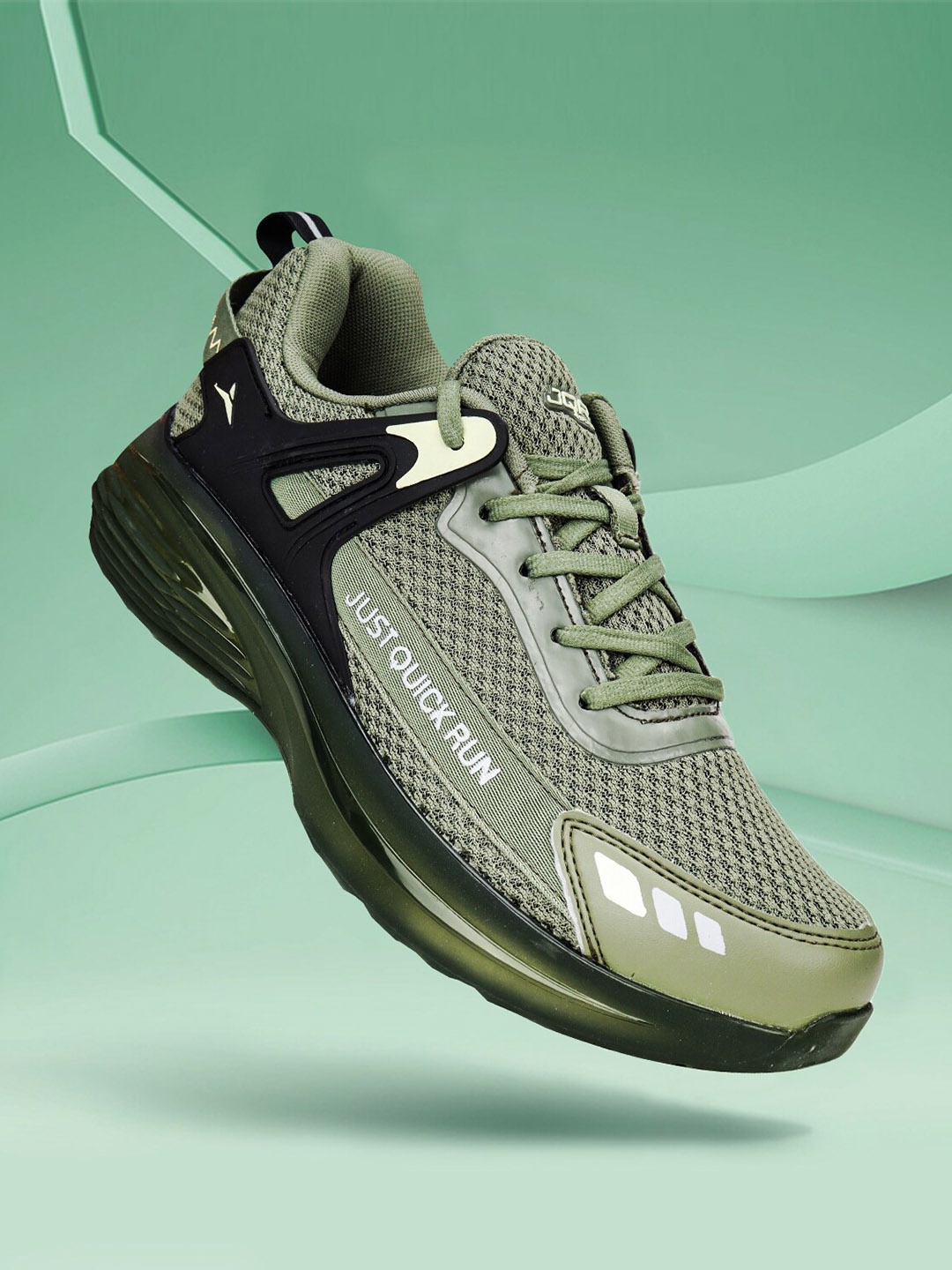 

JQR Men FASHION-001 Lace-Up Running Shoes, Olive