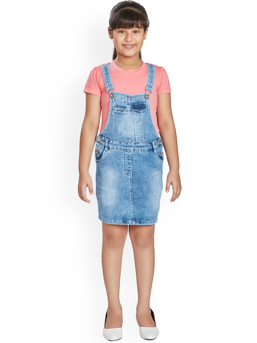 

Peppermint Girls Denim Dungarees, Blue
