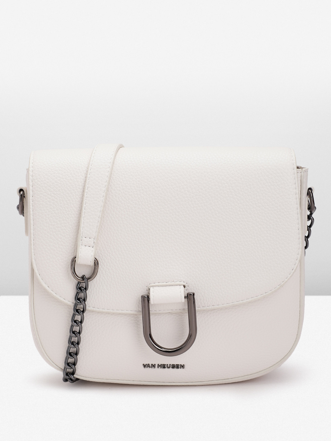 

Van Heusen Abstract Textured Structured Sling Bag, Off white