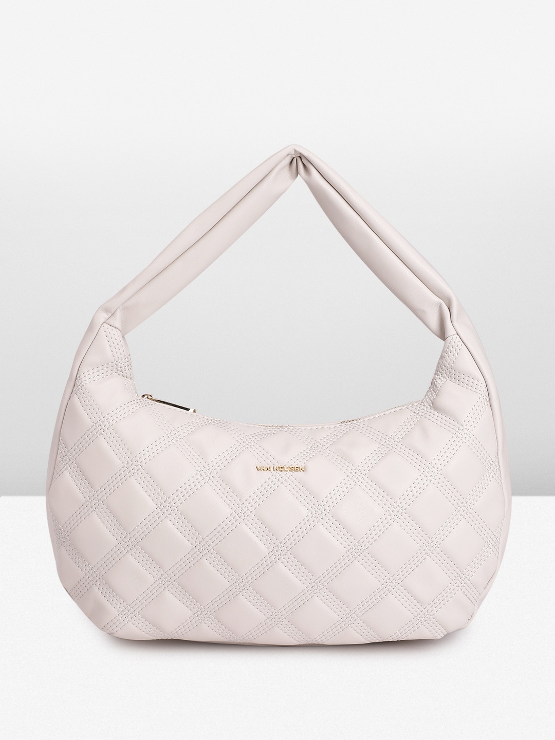 

Van Heusen Quilted Hobo Bag, Off white