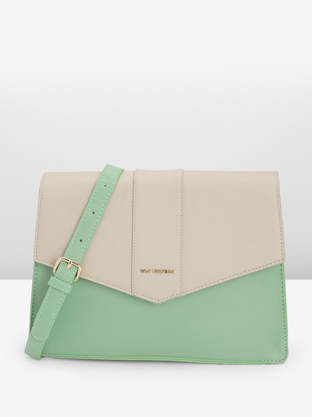 

Van Heusen Colourblocked Sling Bag, Green