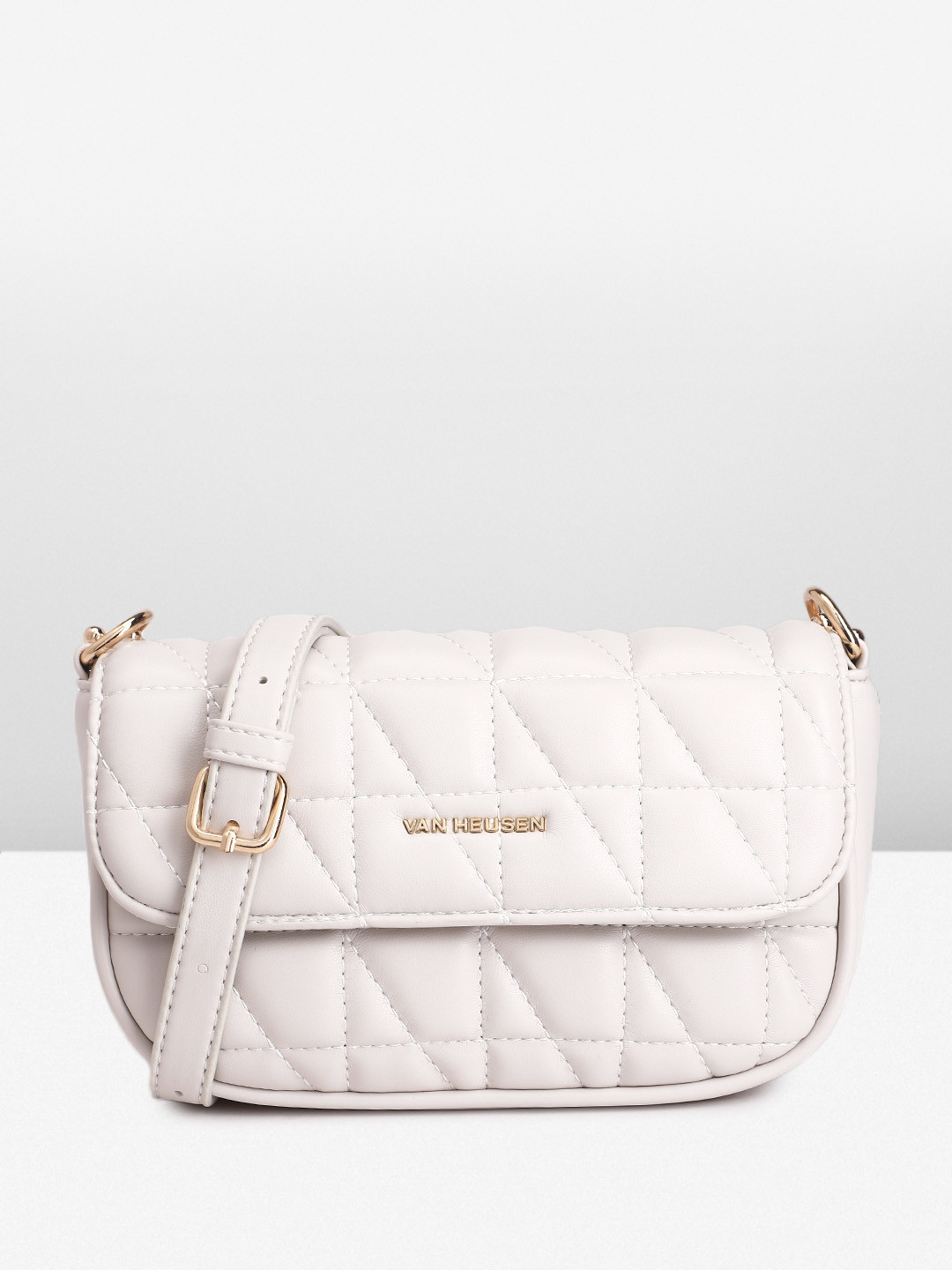 

Van Heusen Quilted Sling Bag, Off white