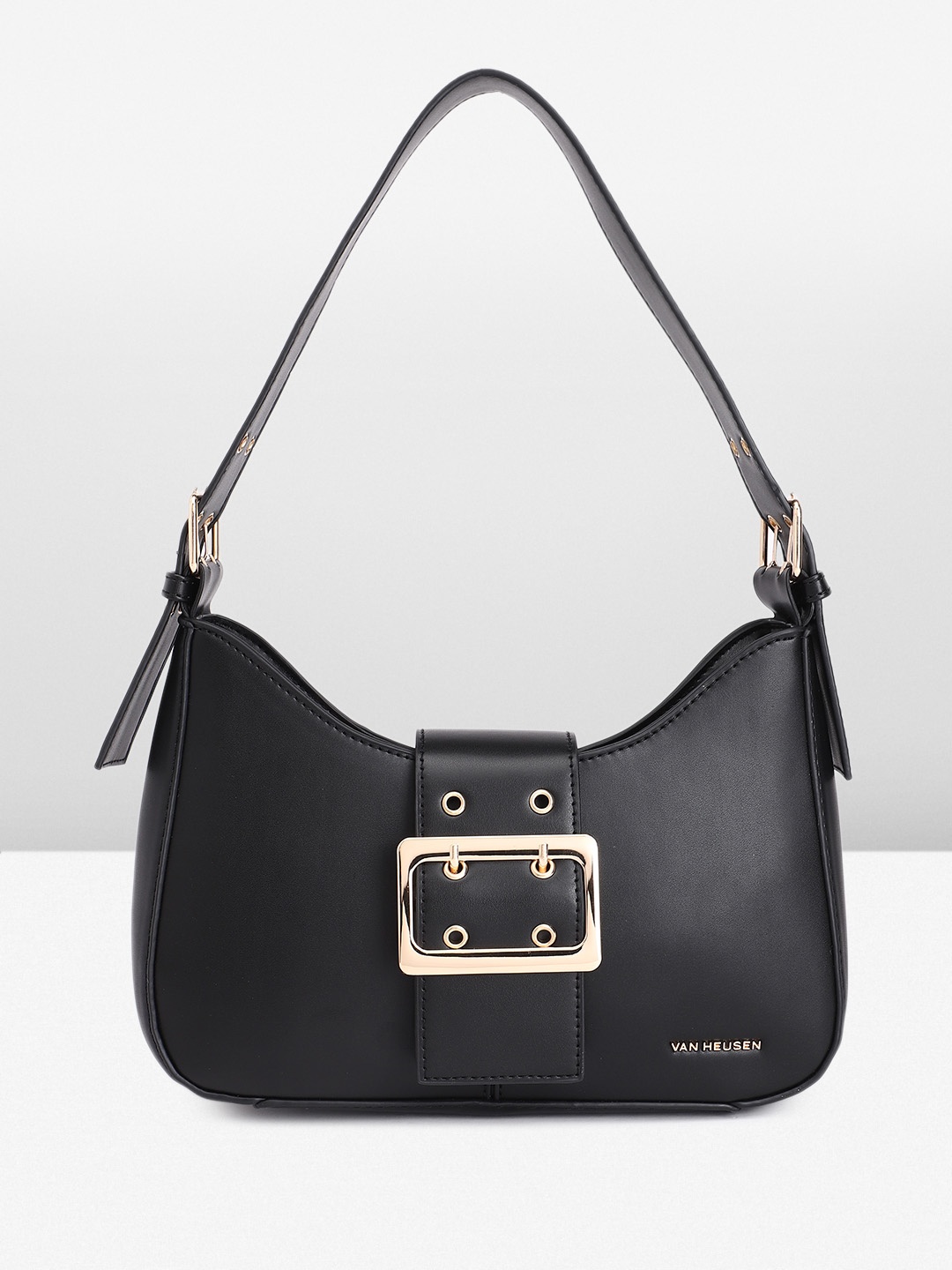 

Van Heusen Women Solid Hobo Bag, Black