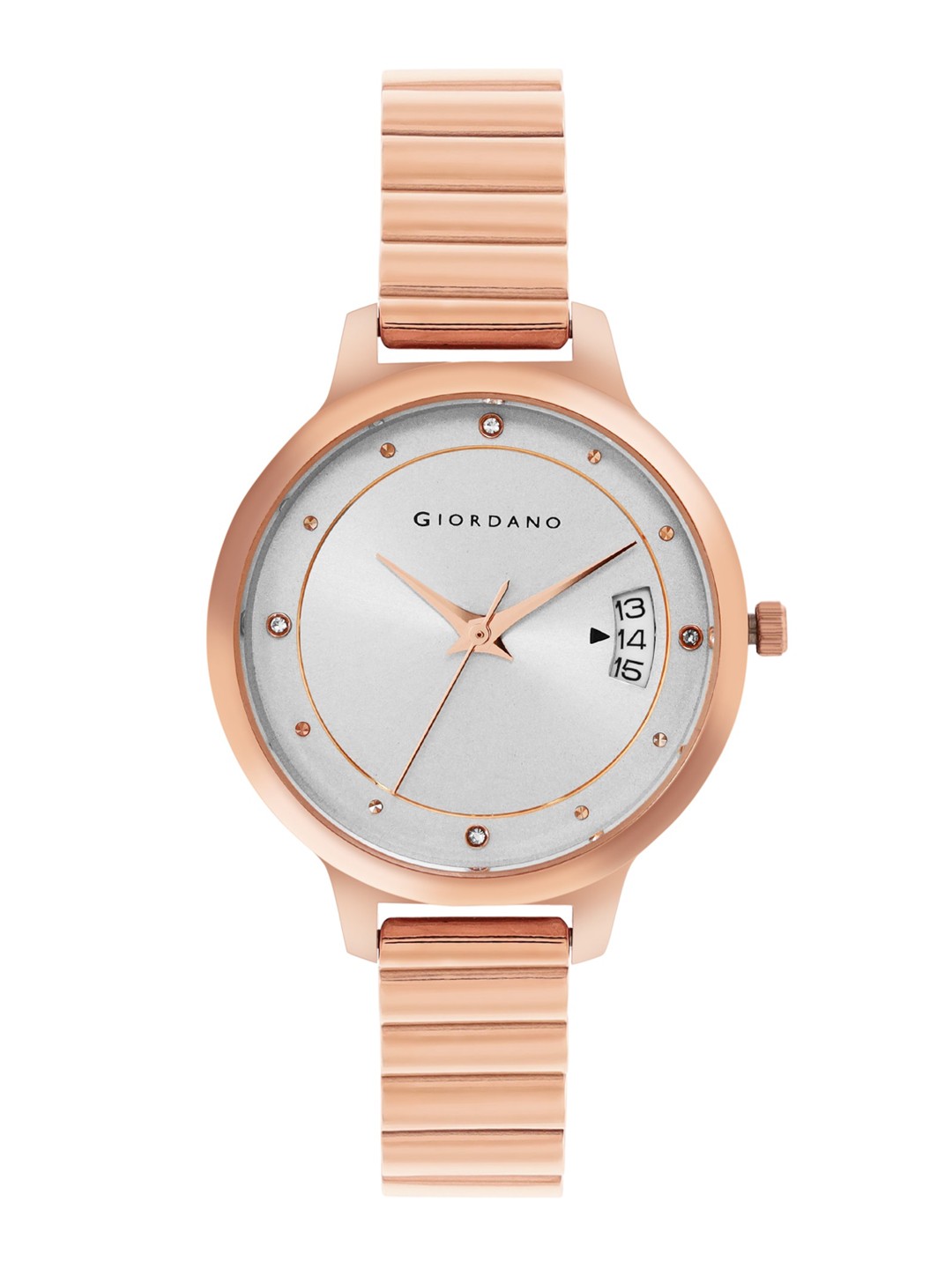

GIORDANO Women Round Dial Water Resistance Analogue Watch GD4206-22, Rose gold