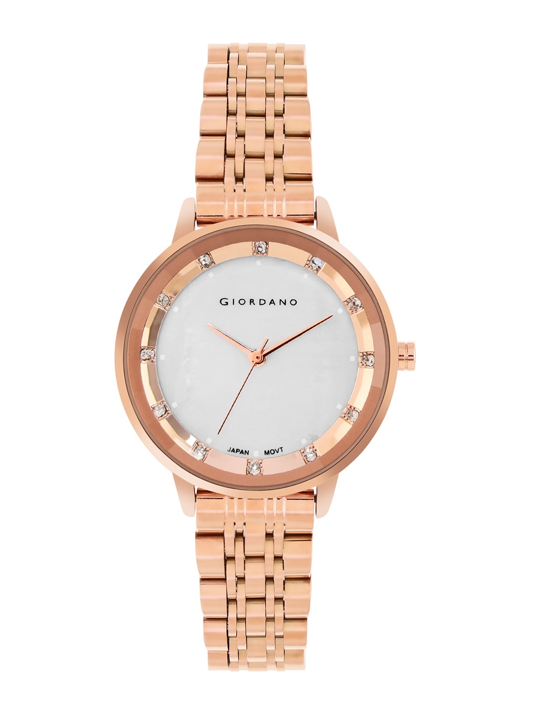 

GIORDANO Women Round Analogue Watch GZ-60060-22, Rose gold