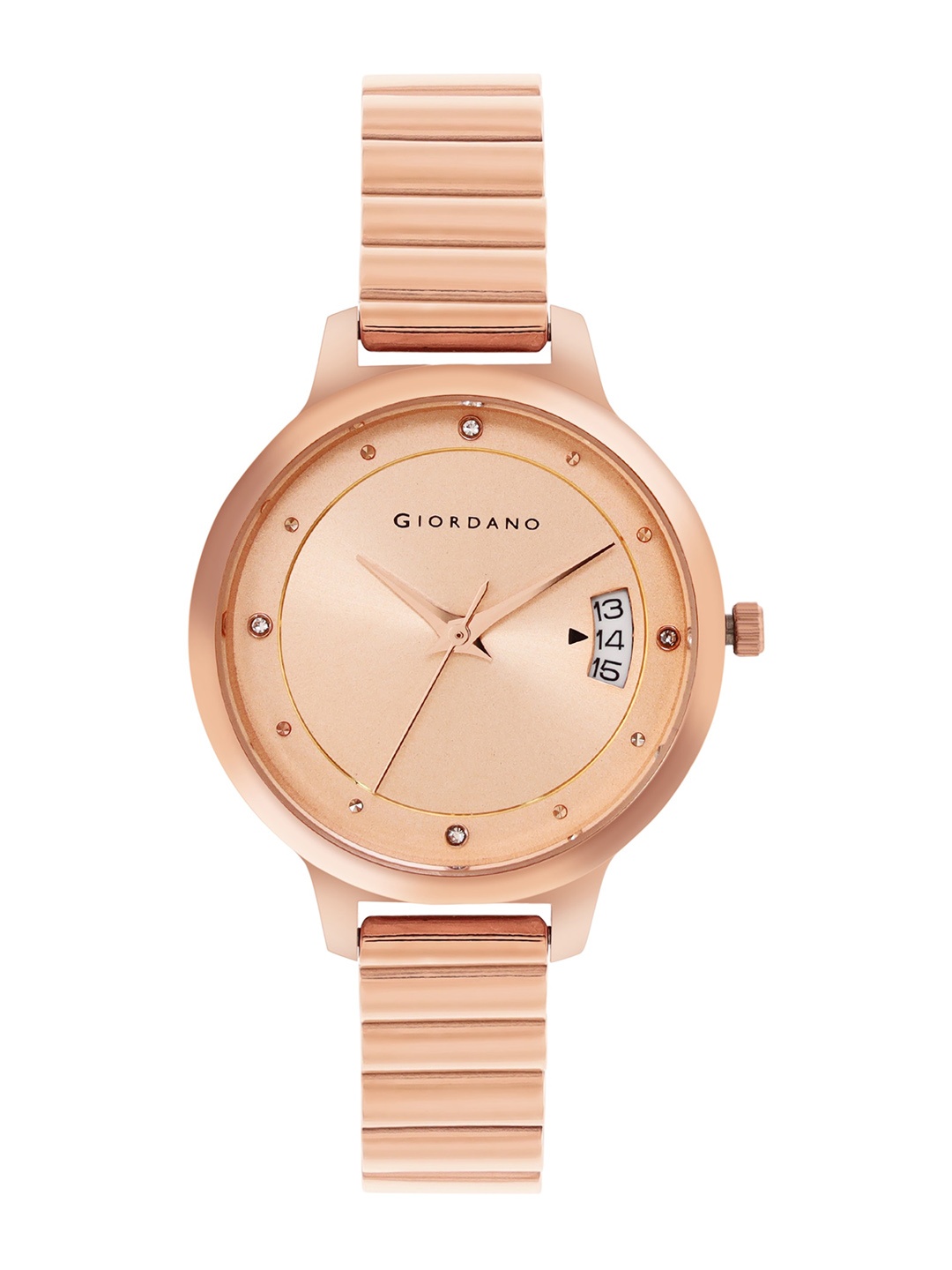 

GIORDANO Women Round Dial Water Resistance Analogue Watch GD4206-33, Rose gold