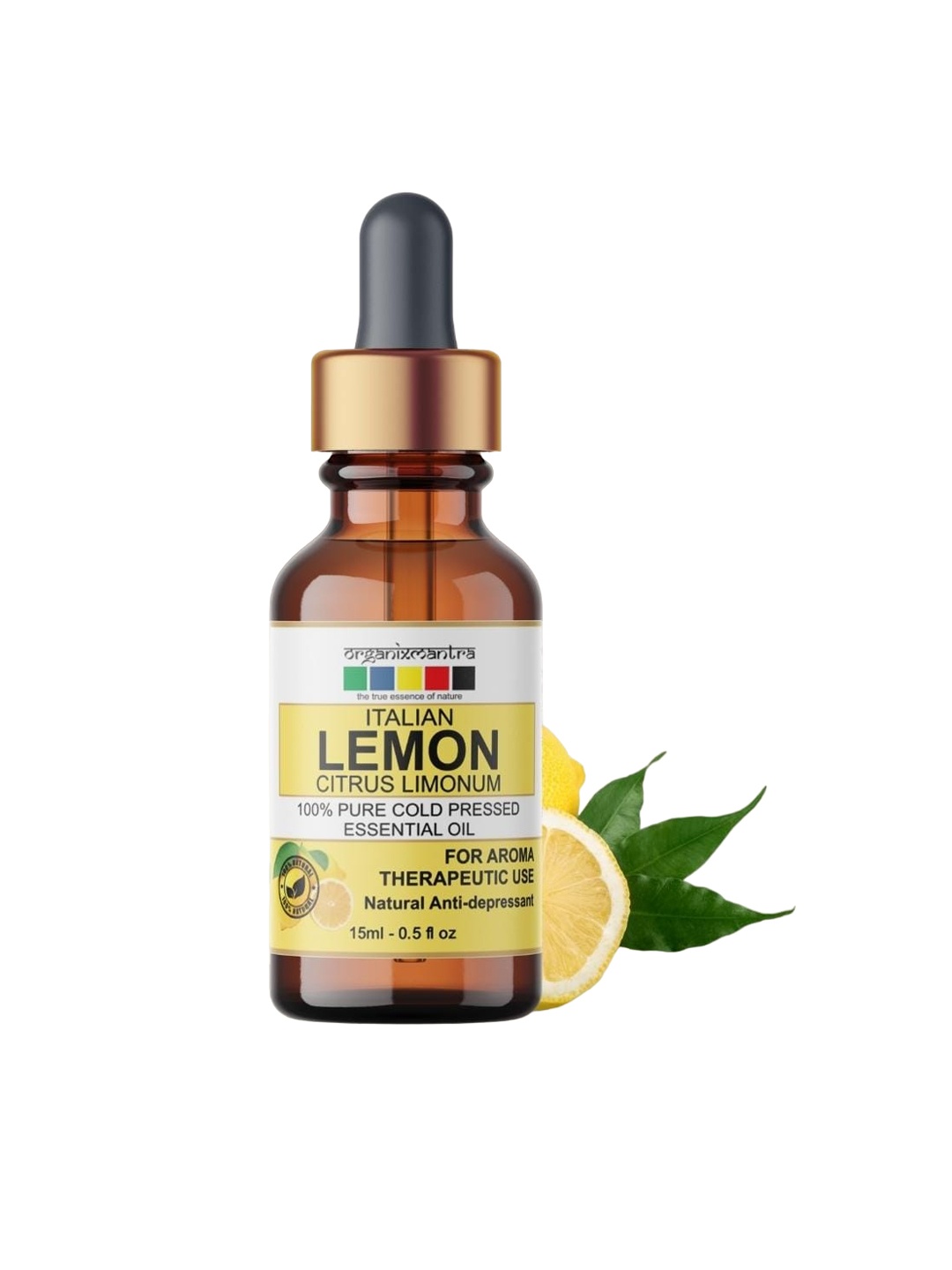 

Organix Mantra Pure Cold Pressed Italian Lemon Essential Oil - 15 ml, Yellow