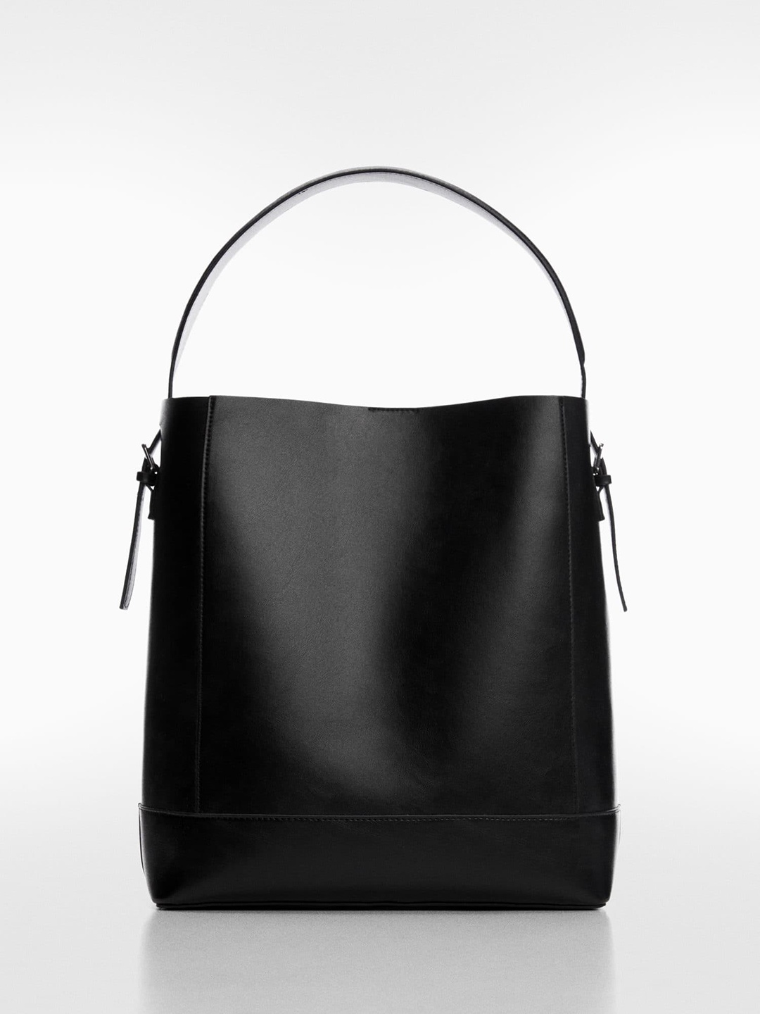 

MANGO Women Structured Shoulder Bag with Pouch, Black