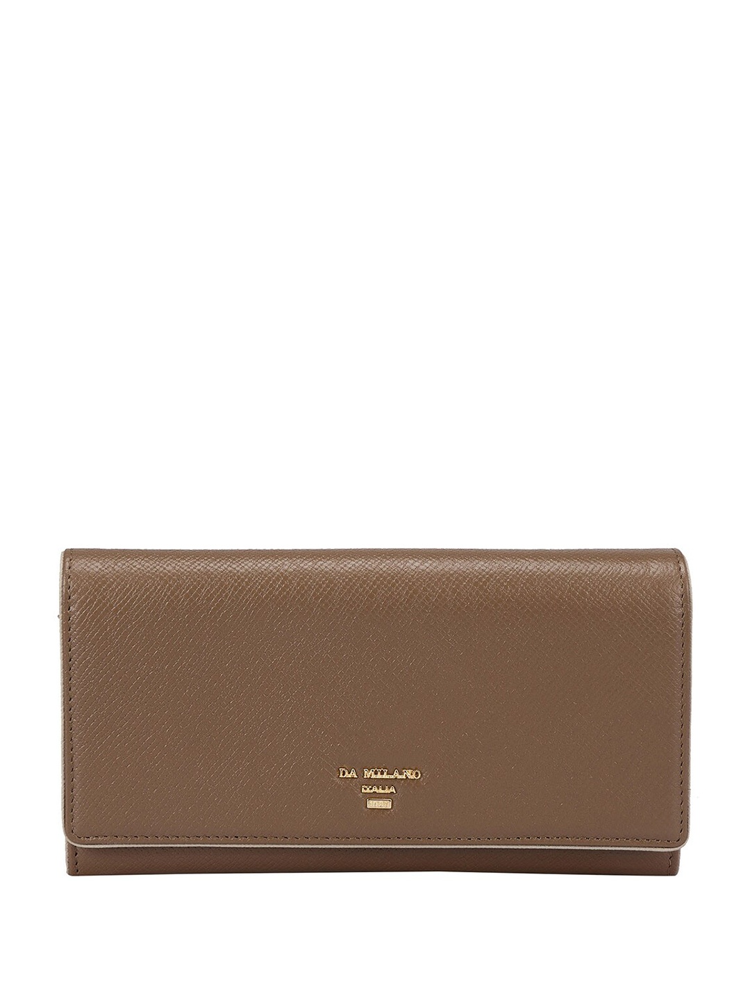 

Da Milano Textured Leather Two Fold Wallet, Brown