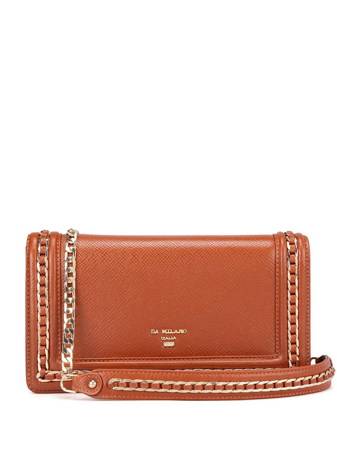 

Da Milano Textured Leather Two Fold Wallet, Brown