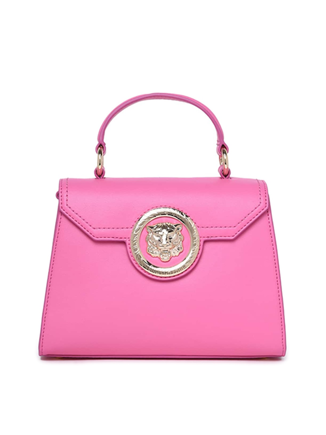 

Just Cavalli Structured Leather Handheld Bag, Pink