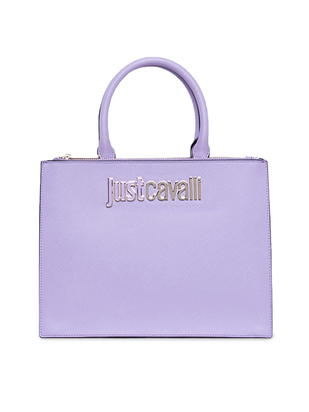 

Just Cavalli Structured Leather Handheld Bag, Purple