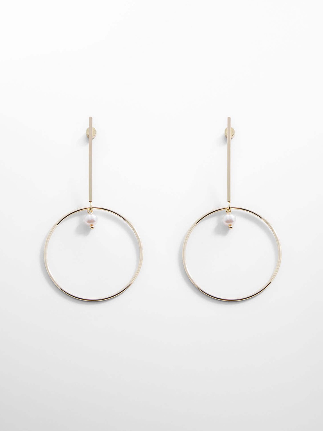 

MANGO Circular Beaded Drop Earrings, Gold