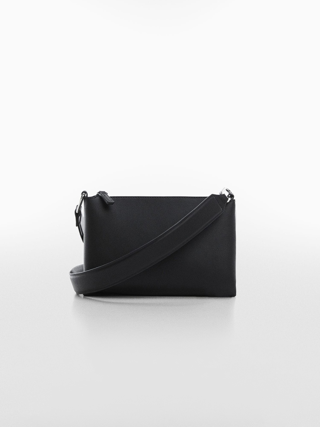 

MANGO Women Structured Sling Bag, Black