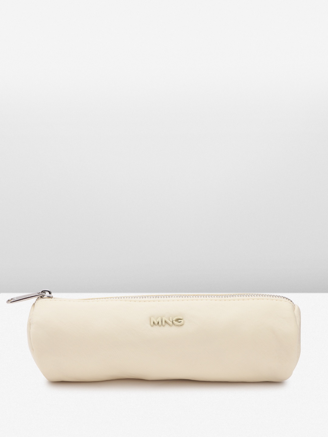 

MANGO Women Brand Logo Detail Bowling Cosmetic Pouch, Off white