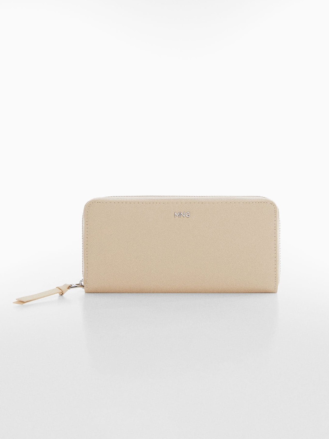 

MANGO Women Zip Around Wallet, Beige