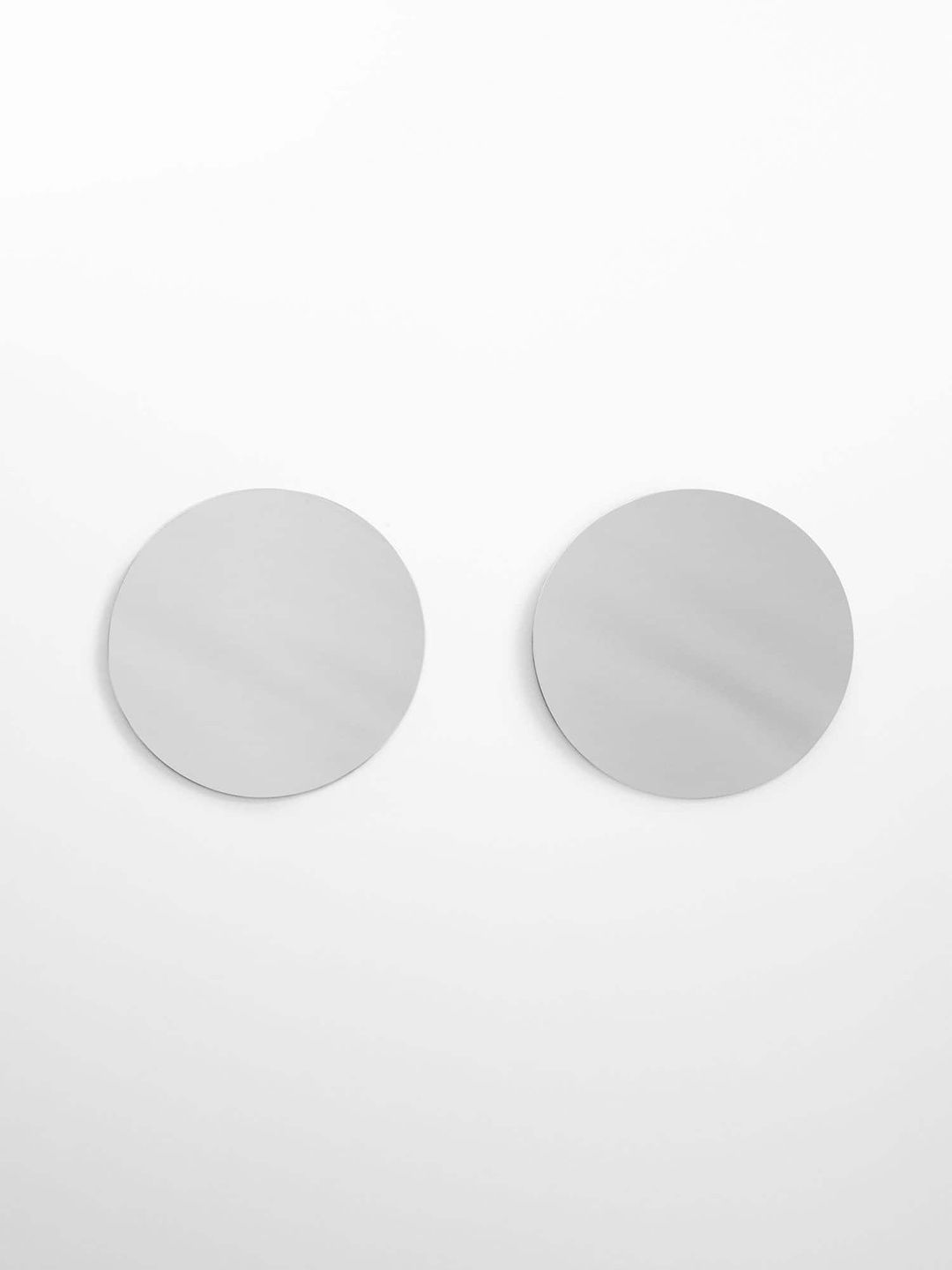 

MANGO Circular Drop Earrings, Silver