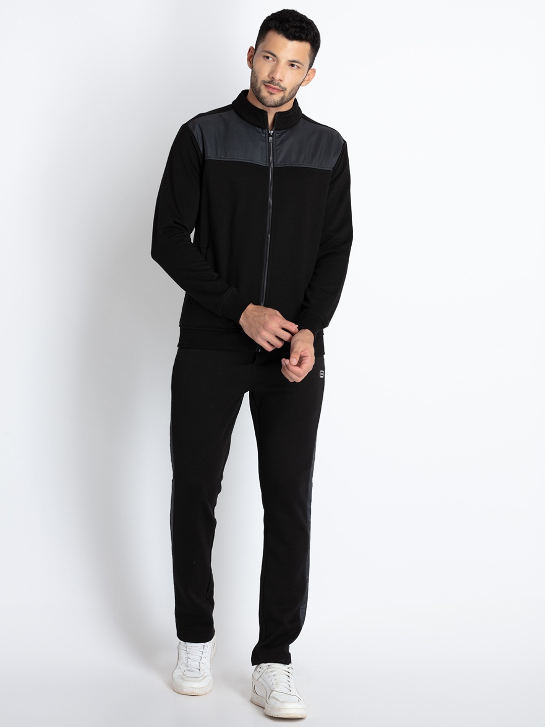 

Status Quo Men Colorblocked Tracksuits, Black