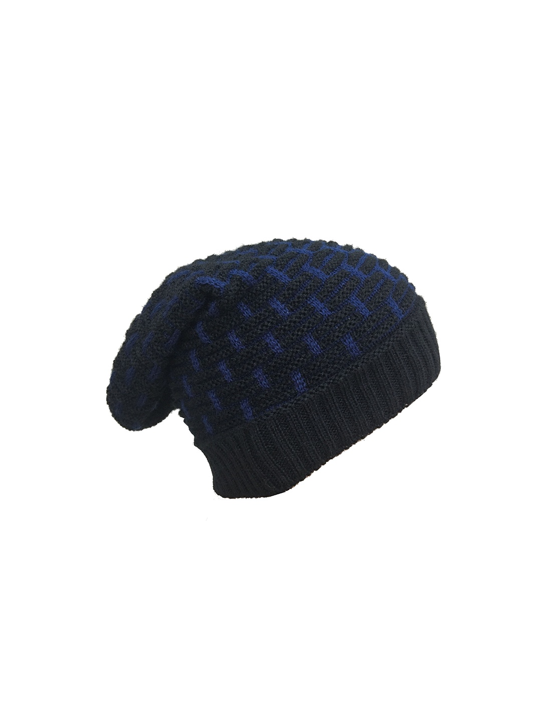 

Gajraj Unisex Self Design Colourblocked Acrylic Beanie, Navy blue