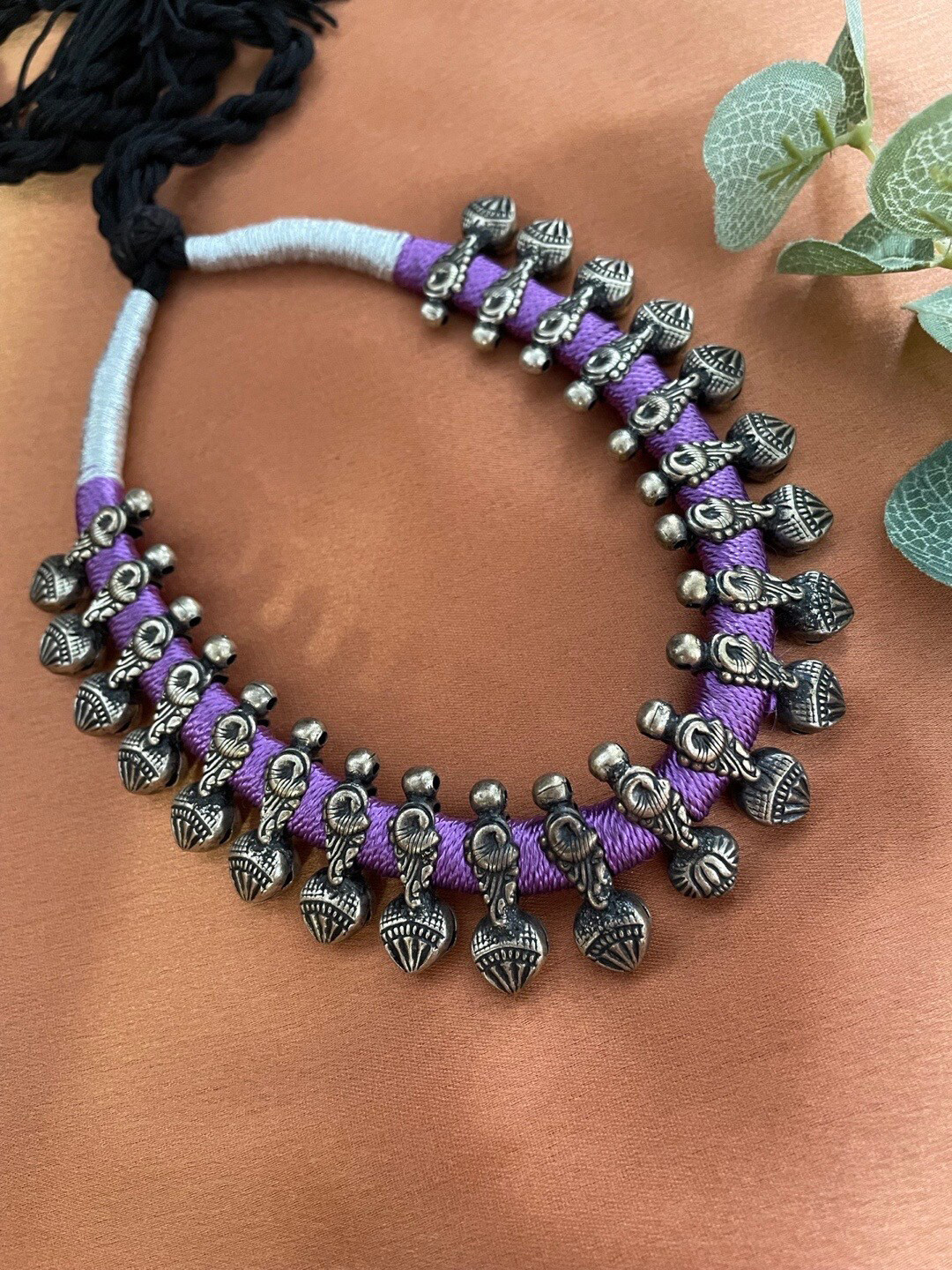 

Digital Dress Room Silver-Plated Oxidised Necklace