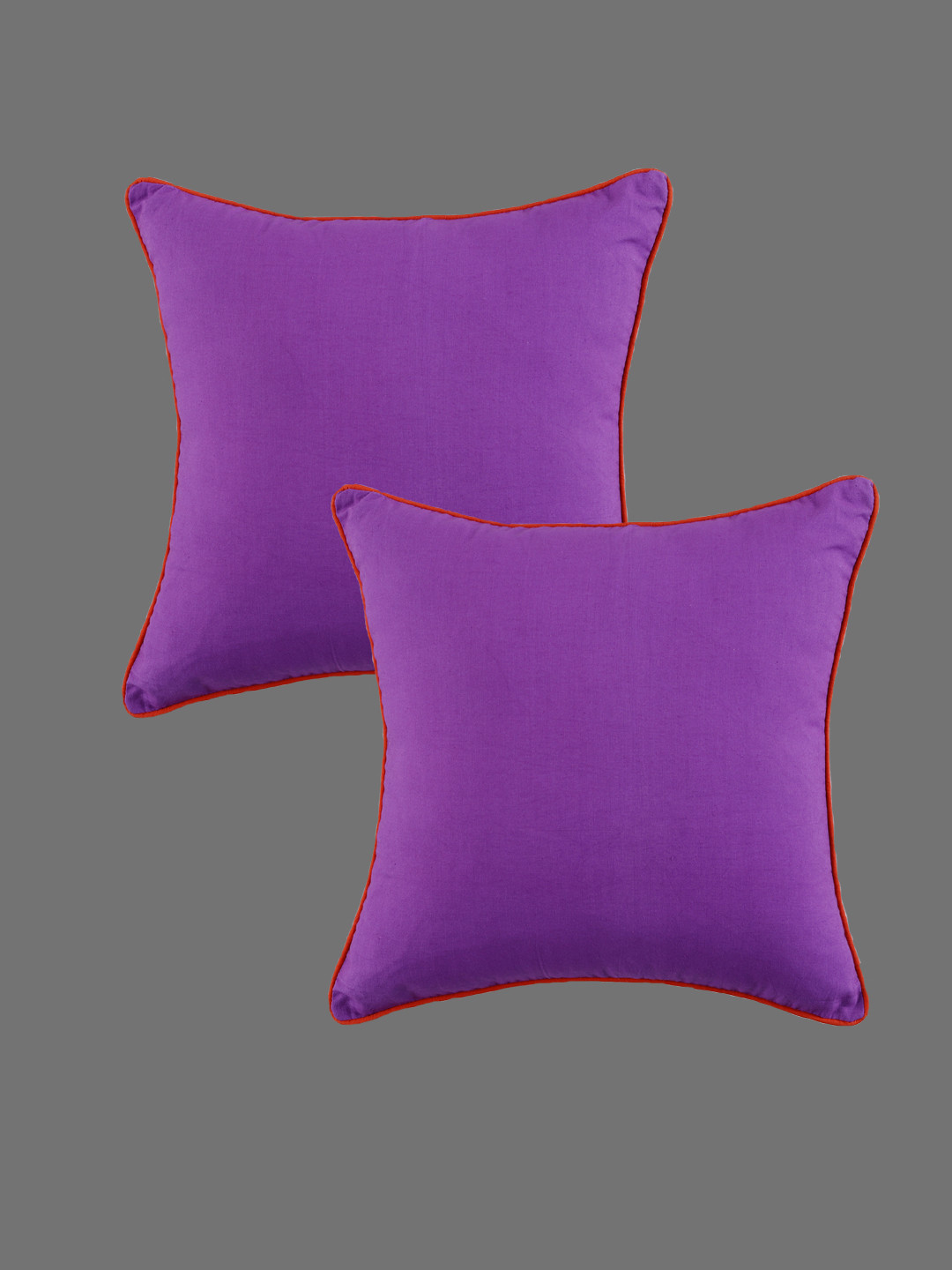 

HANDICRAFT PALACE Purple Set of 2 Square Cushion Covers