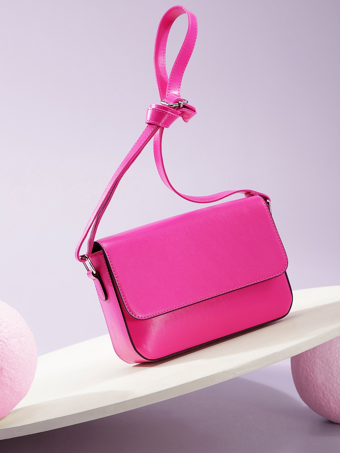 

French Connection Women Solid Sling Bag, Pink