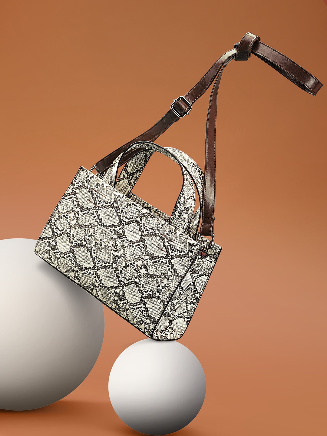 

French Connection Textured Handheld Bag, White