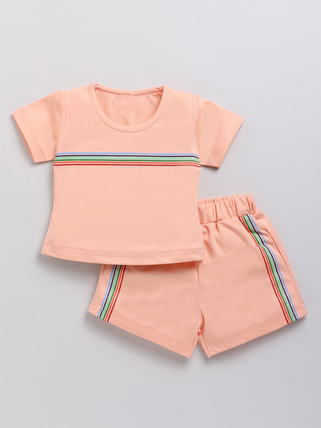 

Toonyport Girls Printed T-shirt with Shorts, Pink