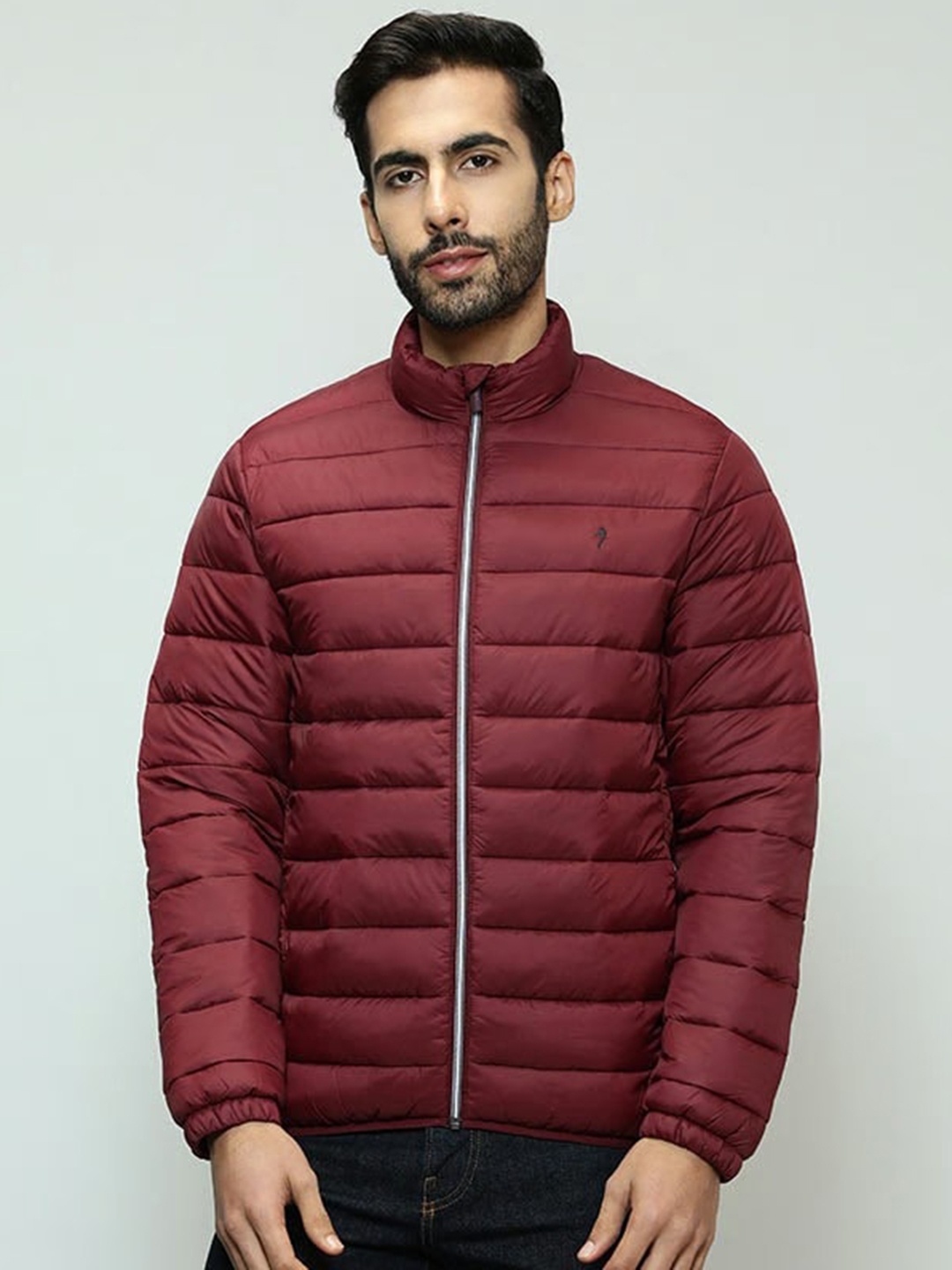 

Indian Terrain Mock Collar Puffer Jacket, Purple