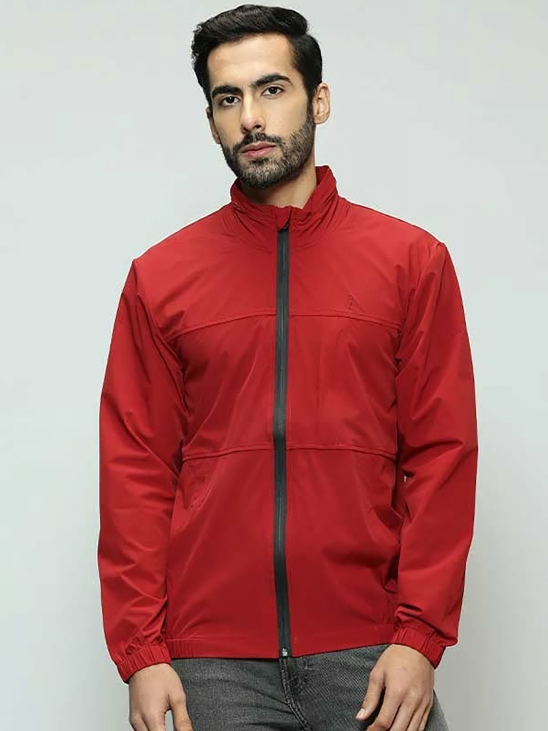 

Indian Terrain Stand Collar Sporty Jacket, Red