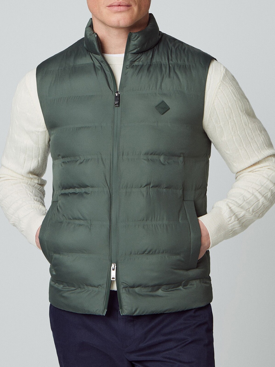 

HACKETT LONDON Mock Collar Padded Jacket, Green