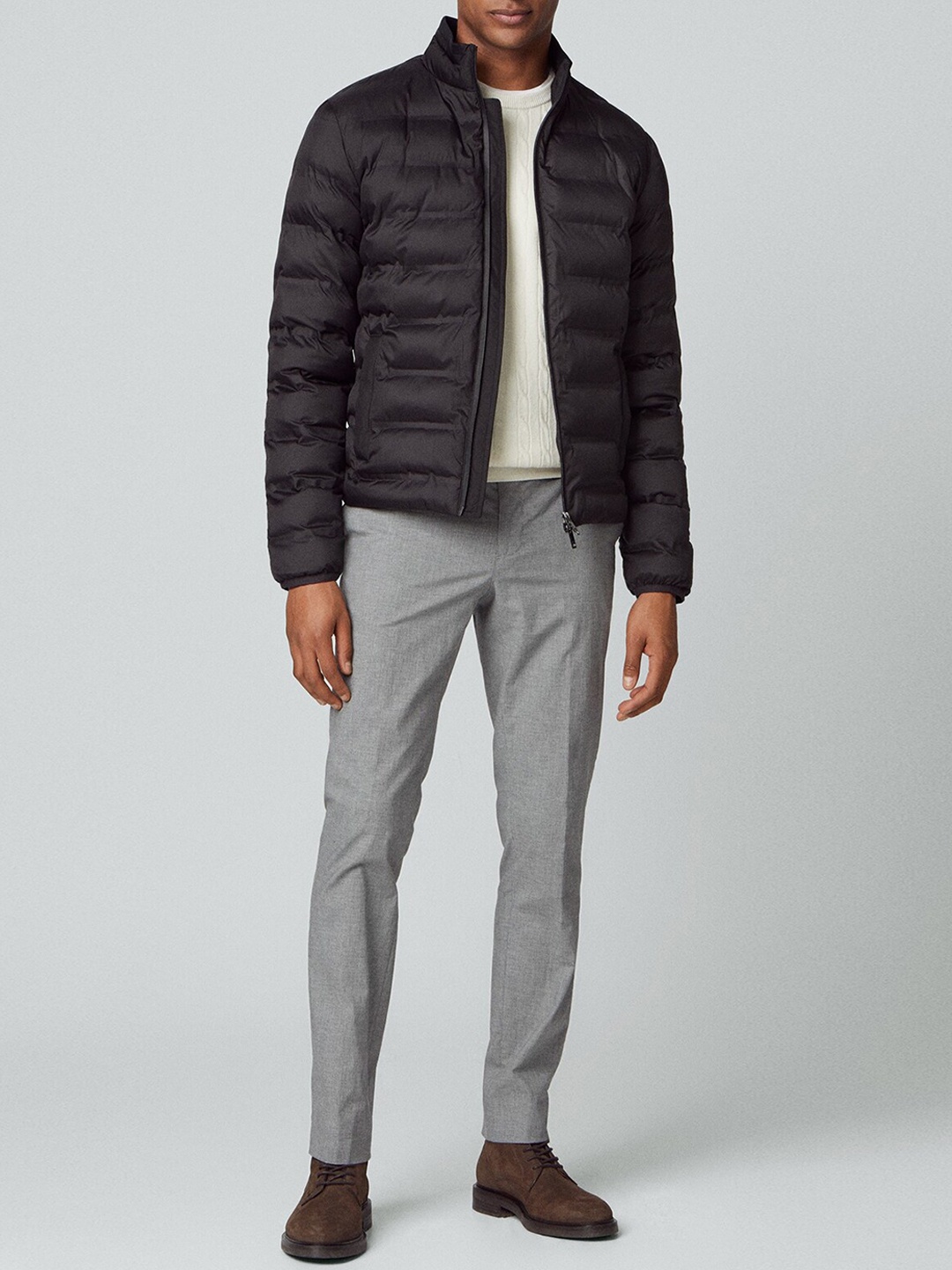 

HACKETT LONDON Mock Collar Puffer Jacket, Black