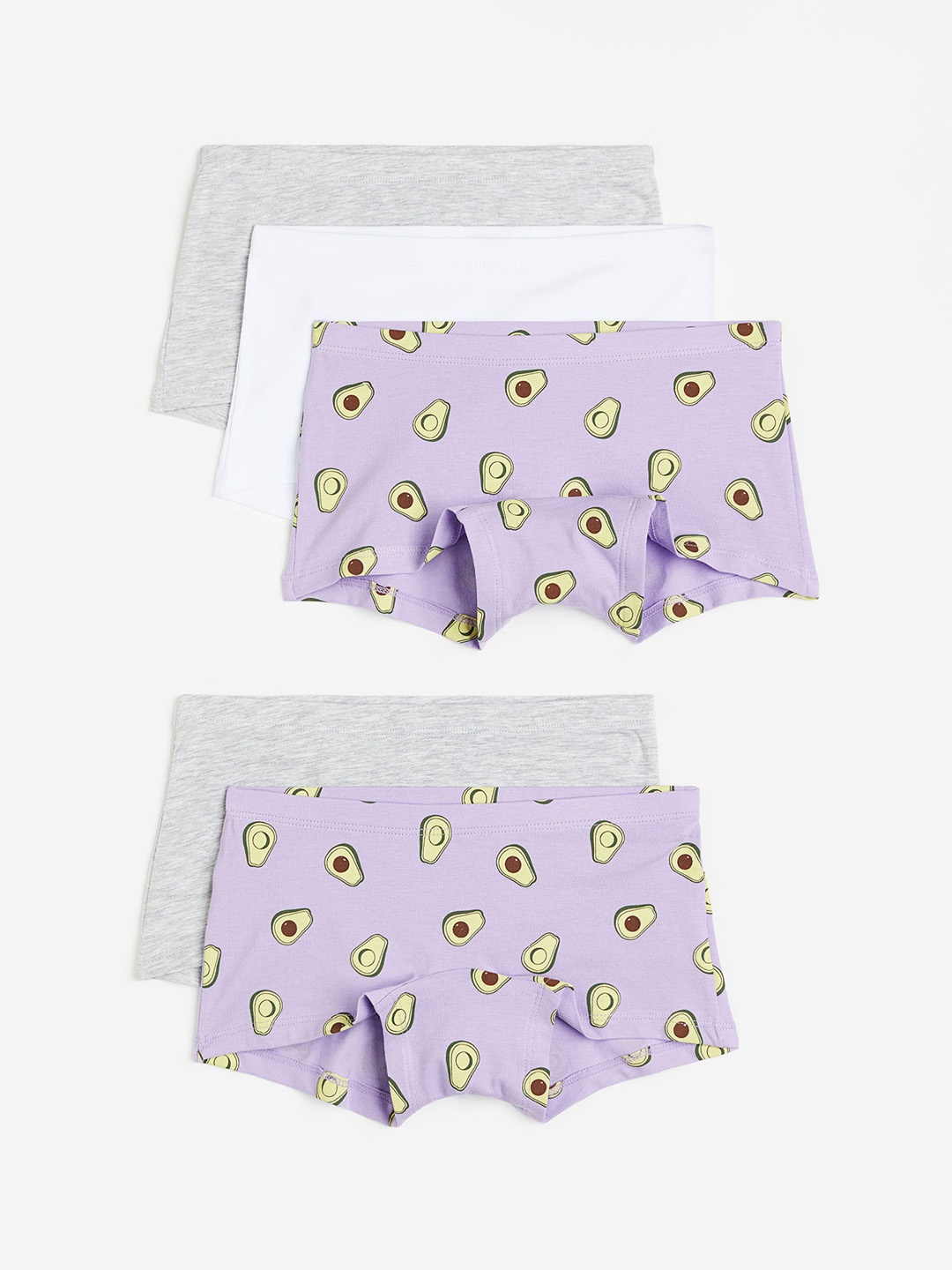 

H&M Girls 5-Pack Cotton Boxers, Purple