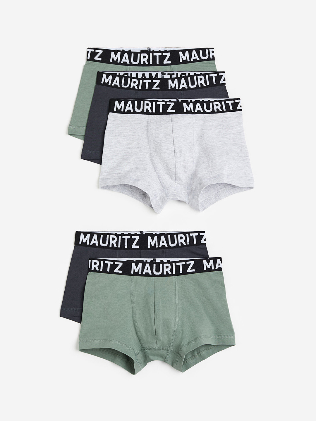 

H&M Boys 5-Pack Boxer Shorts, Green