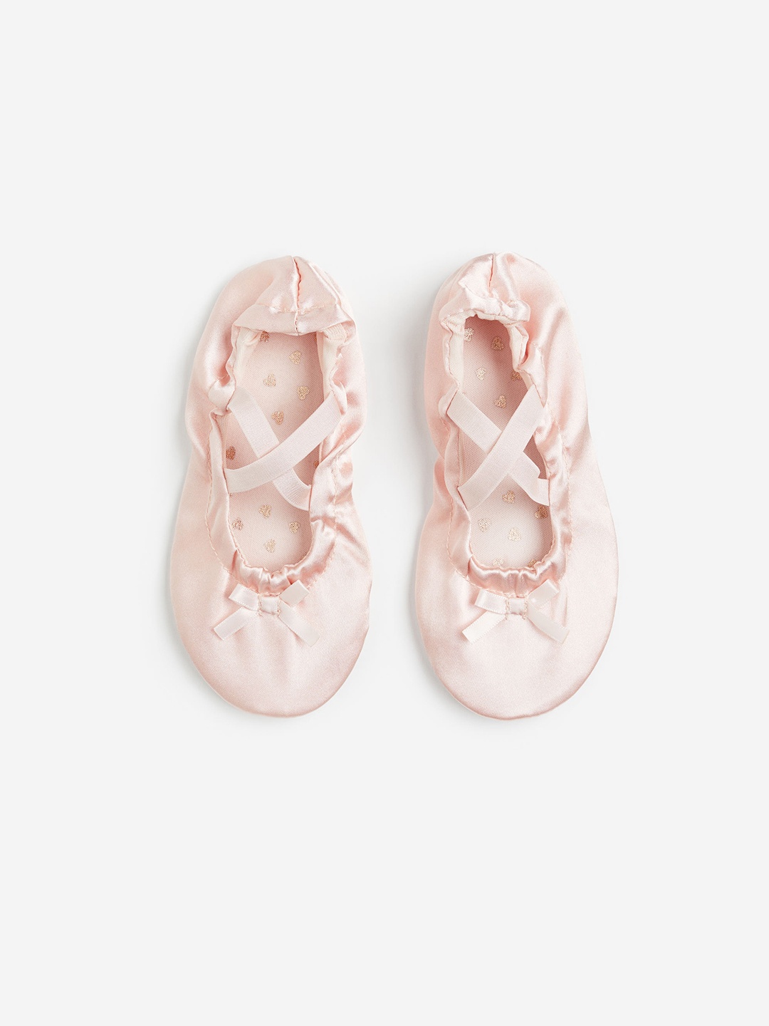 

H&M Girls Satin Ballet Shoes, Pink
