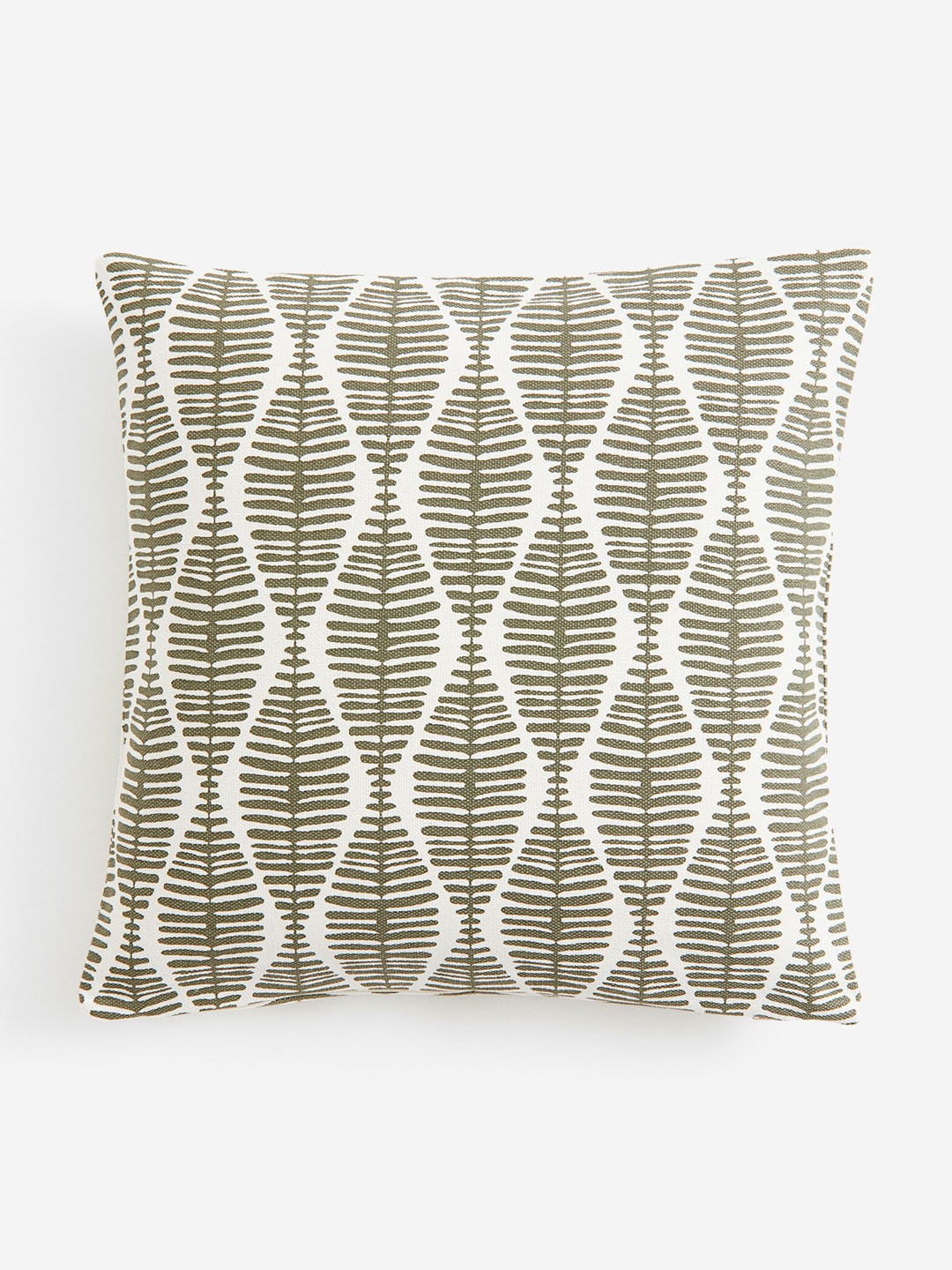 

H&M Green & White Patterned Cushion Cover