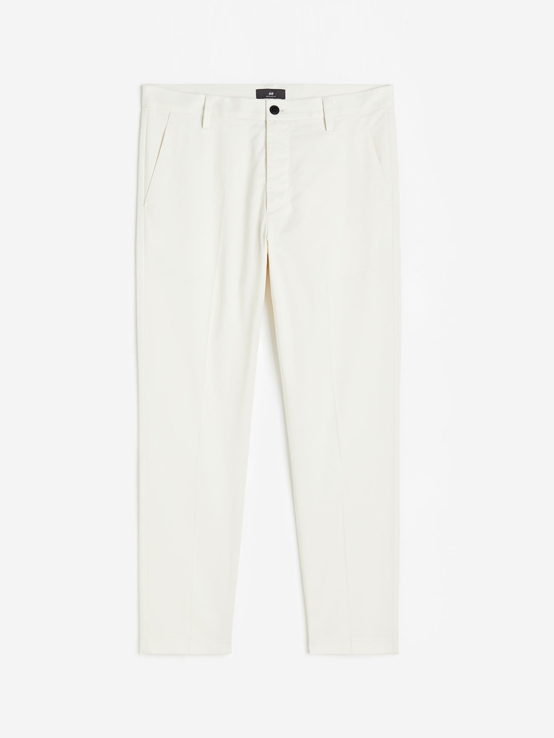 

H&M Men Regular Fit Twill Trousers, White