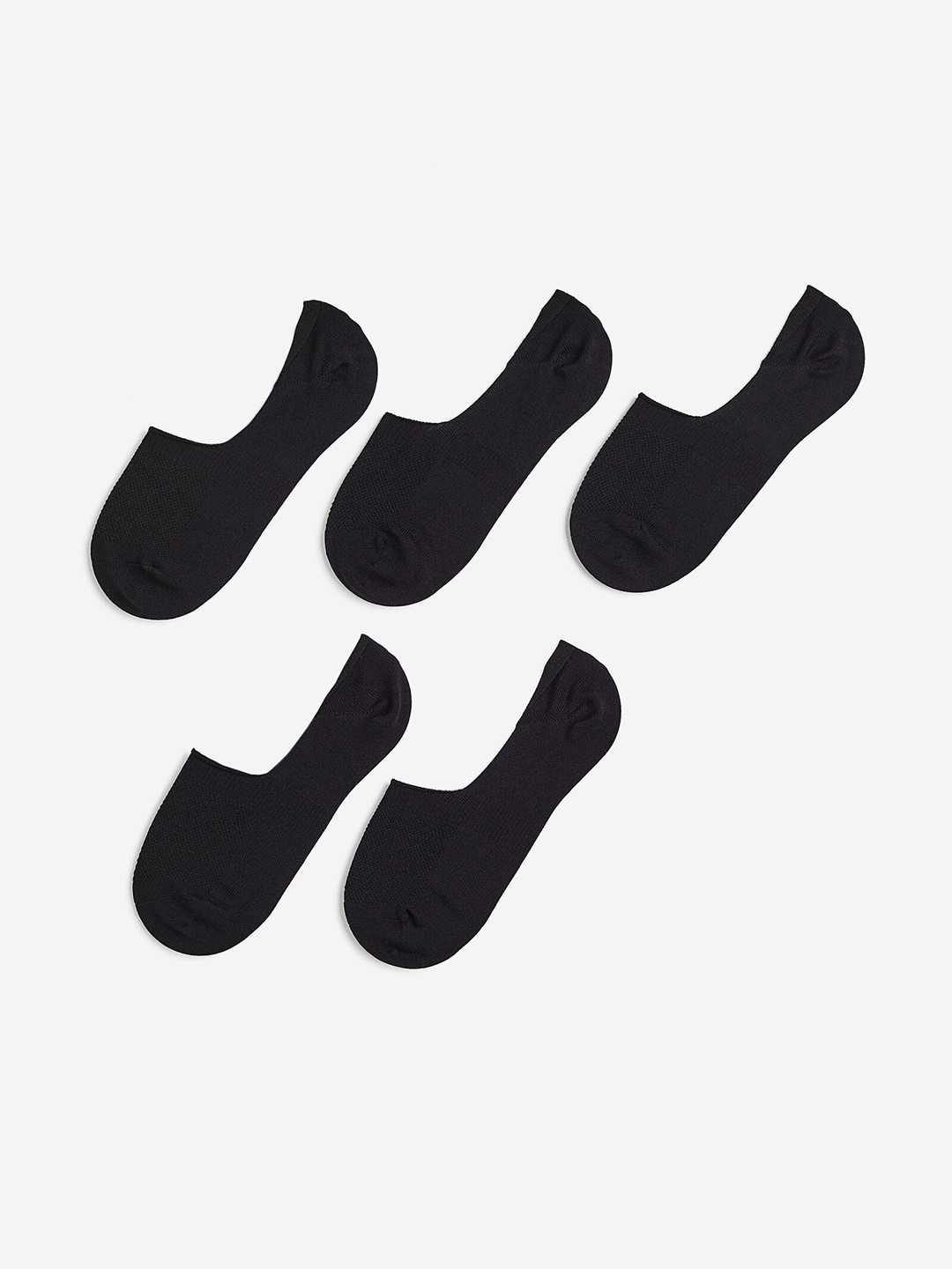 

H&M 5-Pack DryMove No-Show Sports Socks, Black