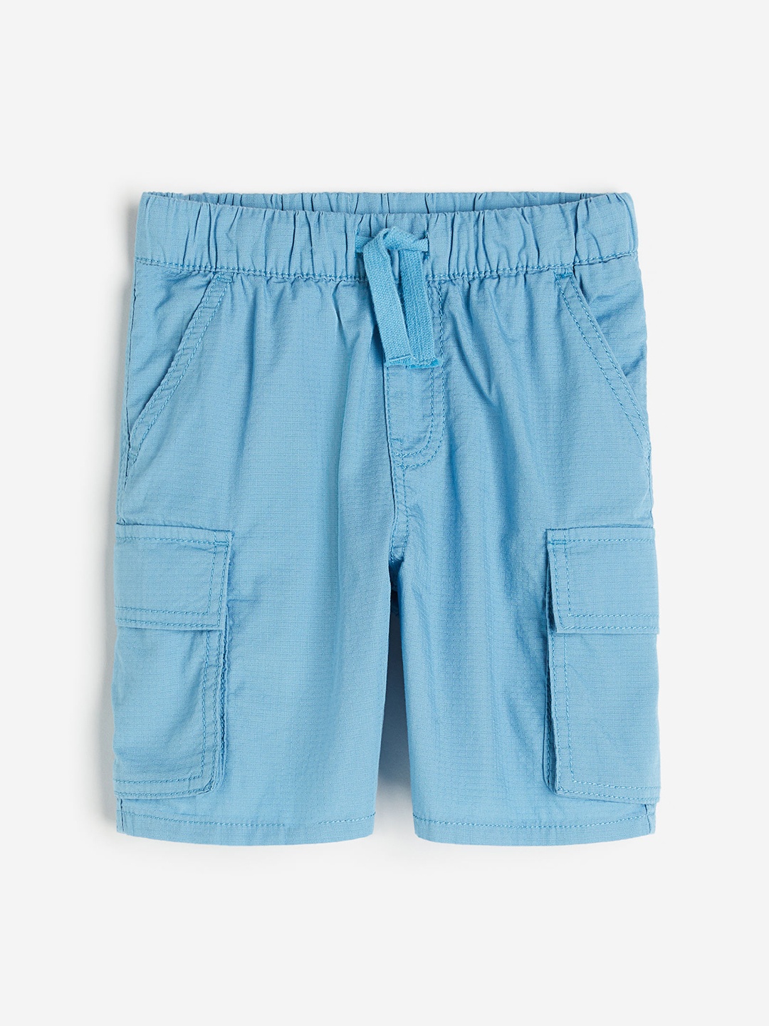 

H&M Boys Pure-Cotton Cargo Shorts, Blue