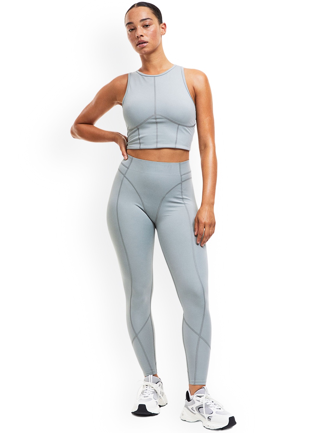 

H&M DryMove Sports Tights, Grey