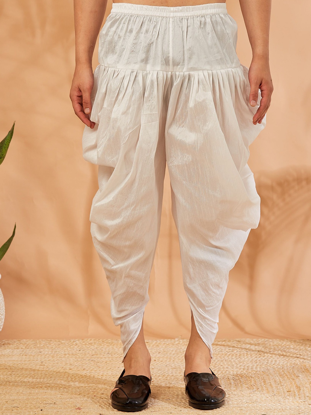 

Armaan Ethnic Men Silk Dhoti Pant, White