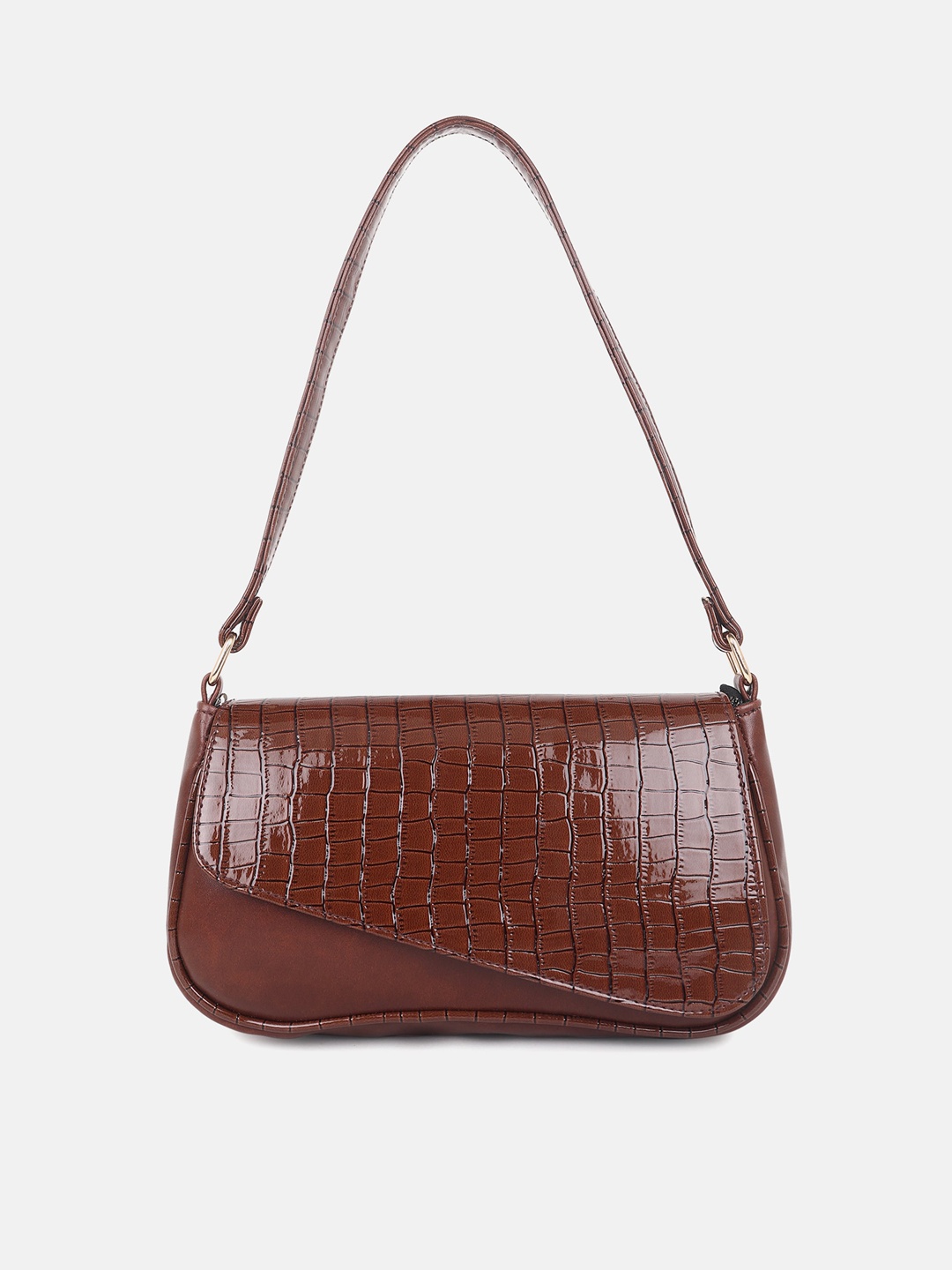 

Mast & Harbour Textured Structured Shoulder Bag, Brown
