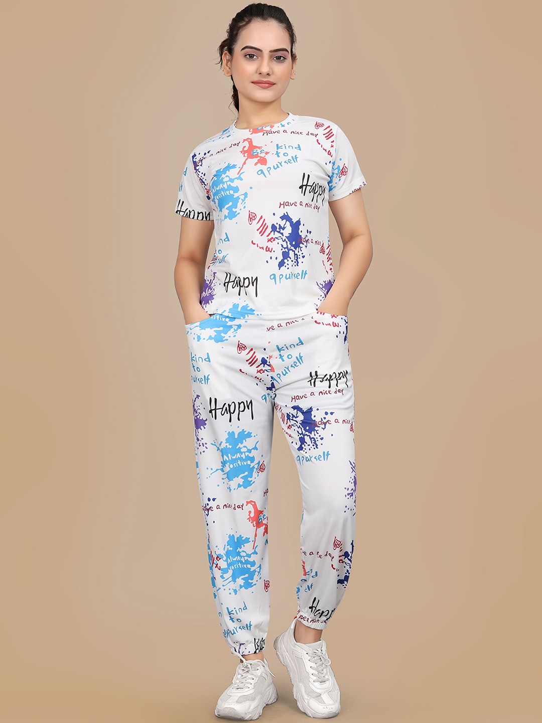 

SAKARMAA Printed T-shirt with Joggers, Blue