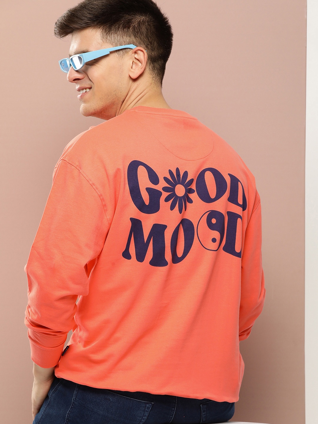 

Harvard Pure Cotton Printed Sweatshirt, Peach