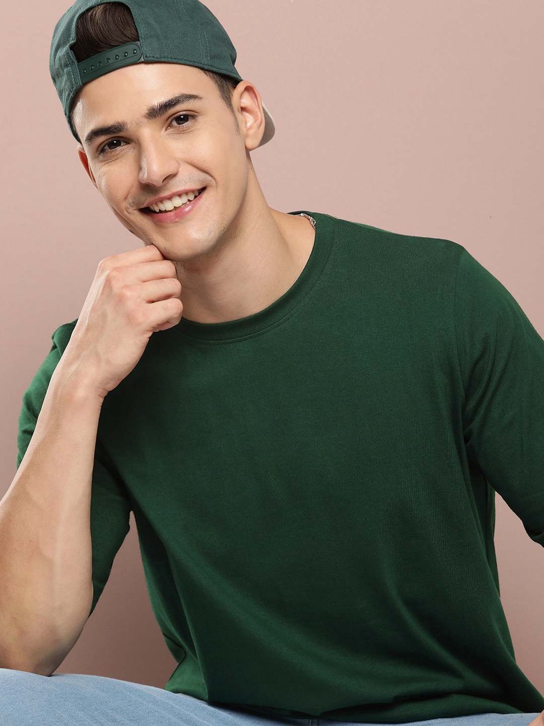 

Harvard Men Pure Cotton T-shirt, Green