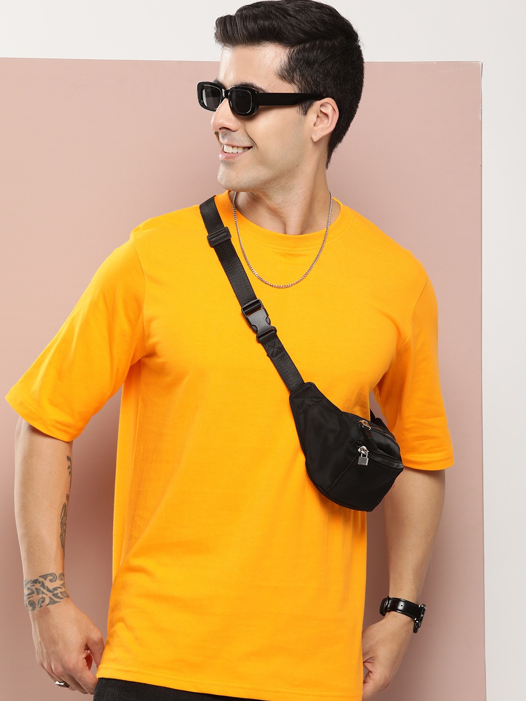

Harvard Men Pure Cotton T-shirt, Orange