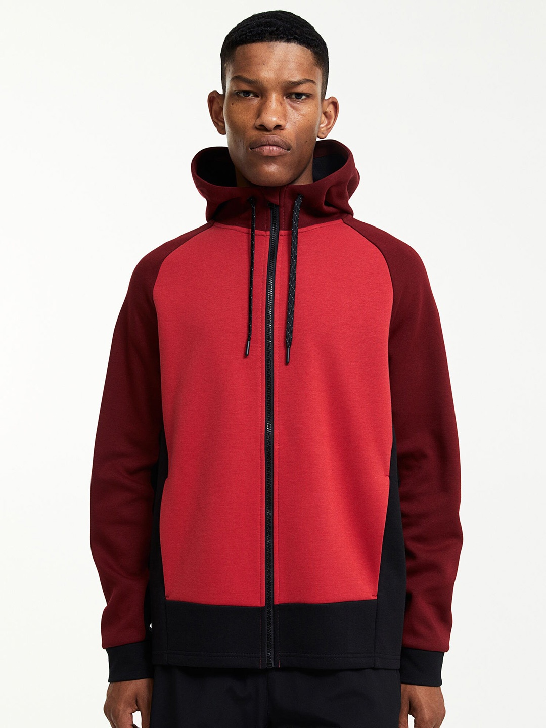 

H&M DryMove Zip-Through Sports Hoodie, Red